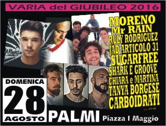 Palmi, Varia del Giubileo, con lo studio54Live, 28 agosto 2016