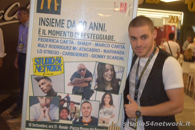 Rende, Centro Commerciale Metropolis, McDonald's compie 20 anni, con Studio54network