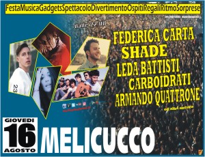 Studio54Live a Melicucco, con Shade, Federica Carta, Leda Battisti, Armando Quattrone, Carboidrati e Armando Quattrone