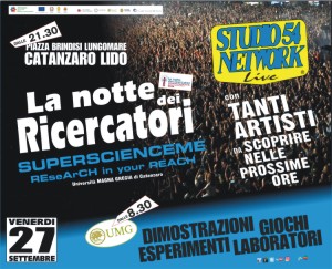 La Notte dei Ricercatori 2019 dell'Universit Magna Grecia,  a Catanzaro, con Studio54network!