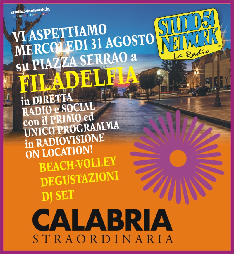 E' Calabria Straordinaria con Studio54network!