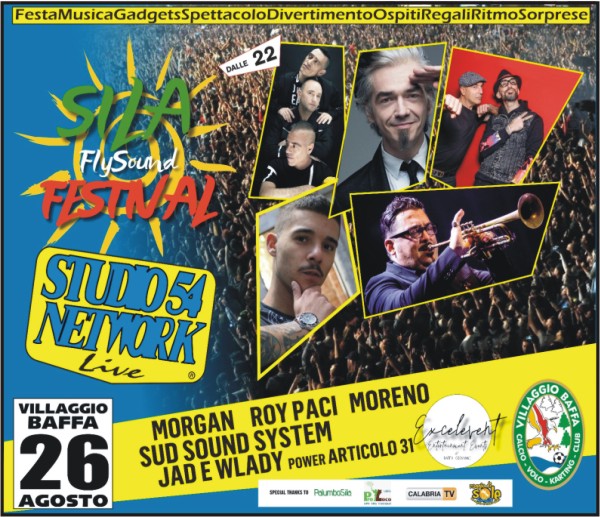 Sull'Aviosuperficie Franca di Villaggio Baffa   54Live, con Moreno, Roy Paci, Morgan, Sud Sound System, Carboidrati, Dj Jad e Wlady!